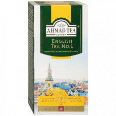 Чай Ahmad Tea English №1 черный листовой с ароматом бергамота 25 пакетиков по 2 г