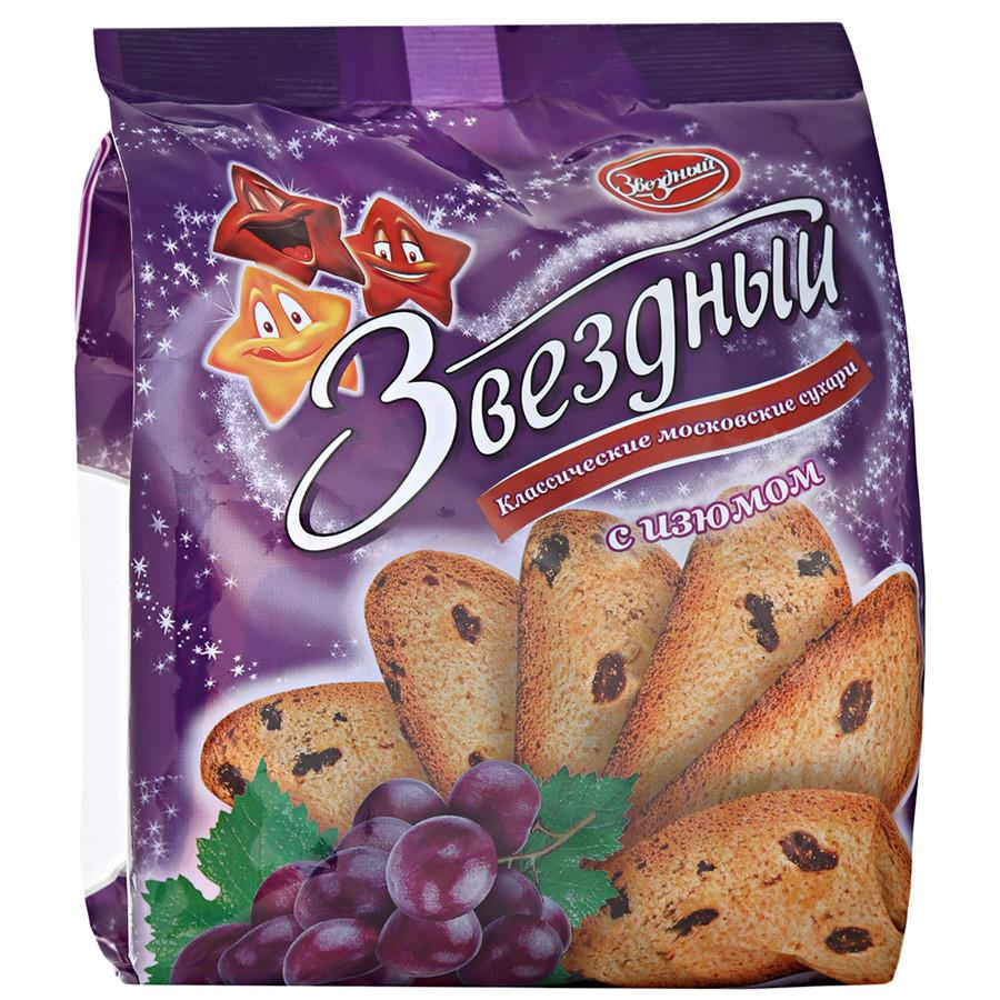 Сухари Звездный с изюмом 350 г
