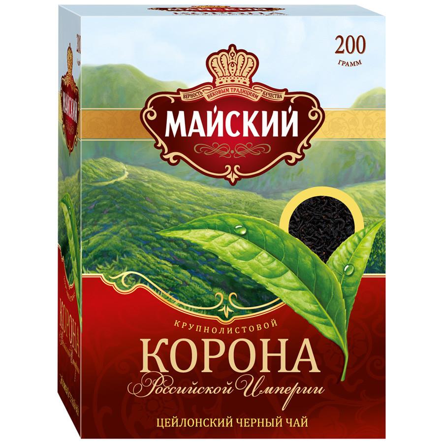Чай Майский Корона Российской Империи черный крупнолистовой 200 г