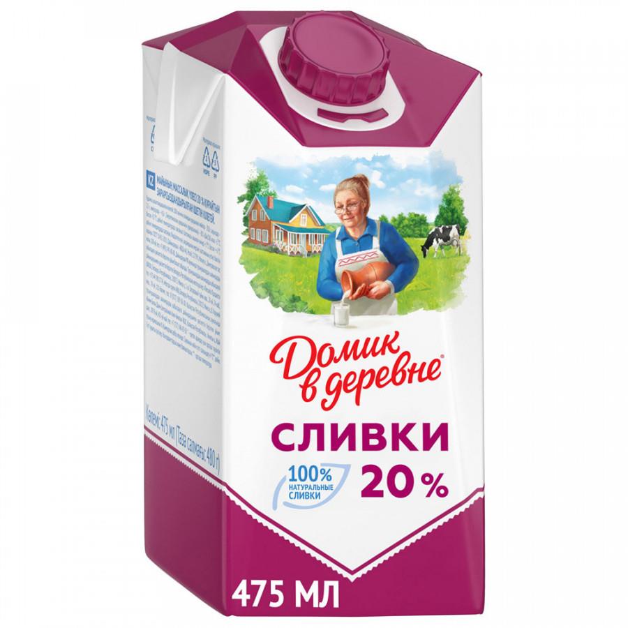 Сливки Домик в деревне стерилизованные 20% 474 мл