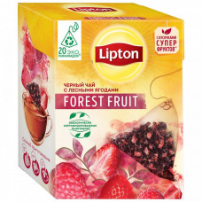 Чай Lipton Forest Fruit черный с лесными ягодами 20 пирамидок по 1.7 г Чай Lipton Forest Fruit черный с лесными ягодами 20 пирамидок по 1.7 г
