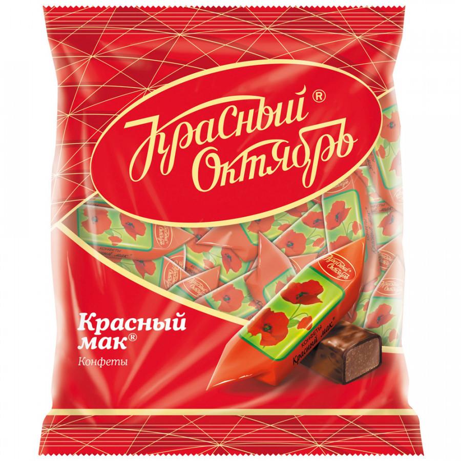 Конфеты Красный Октябрь Шоколадные Красный мак 250 г