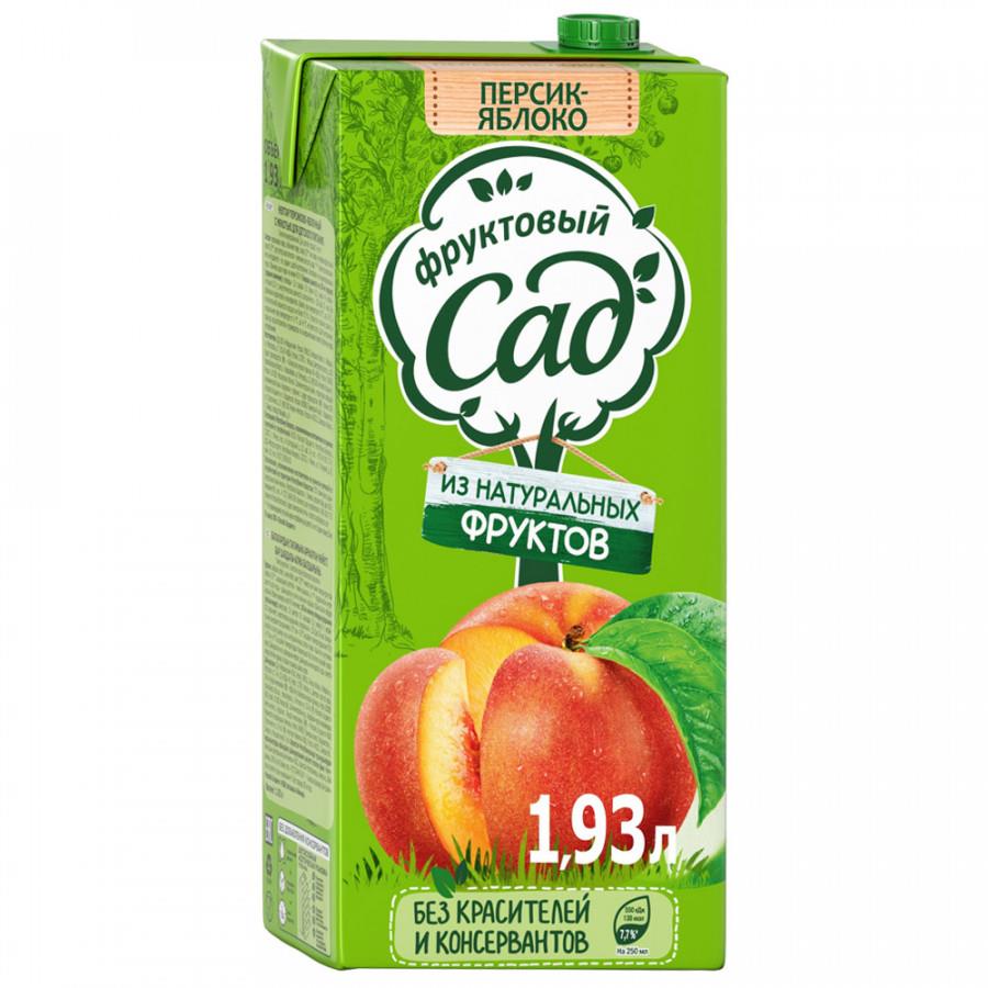 Нектар Фруктовый Сад Персик Яблоко с мякотью 1.93 л