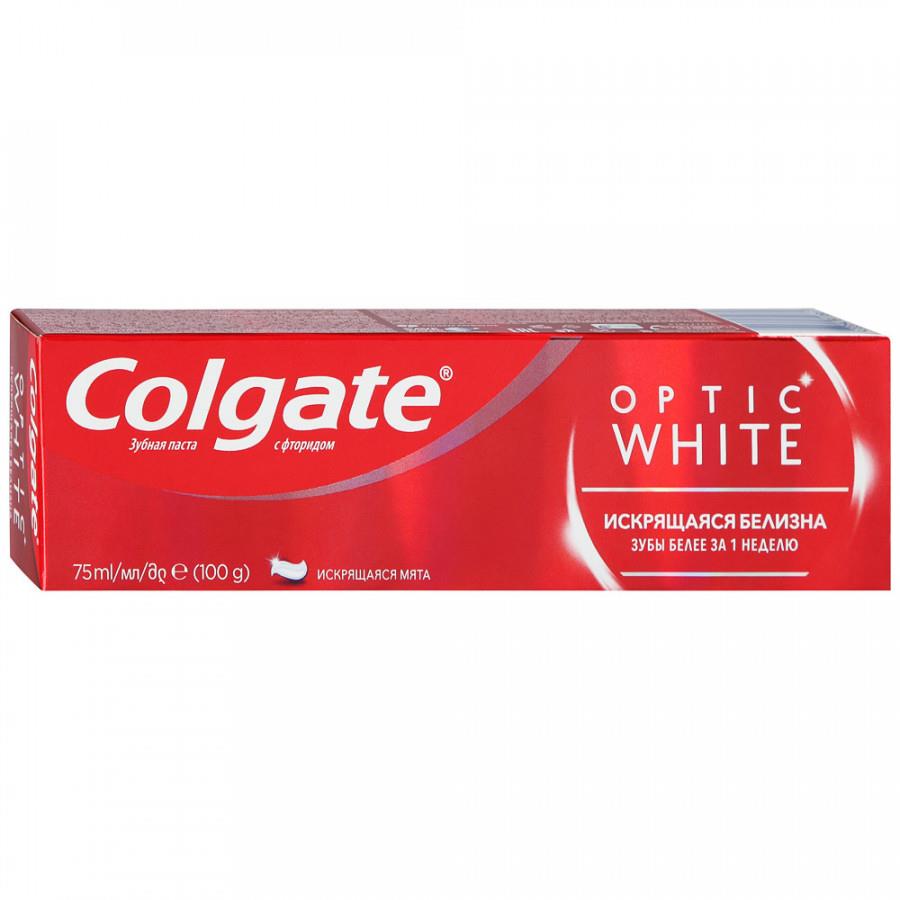Зубная паста Colgate Optic White Искрящаяся белизна отбеливающая 75 мл