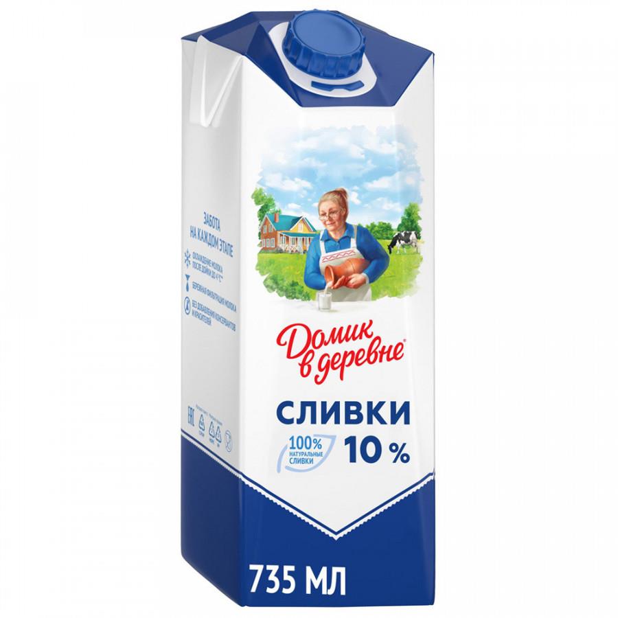 Сливки Домик в деревне 10% 735 мл