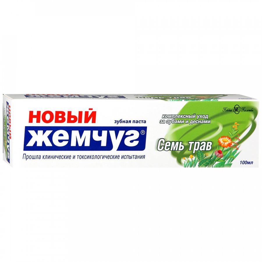 Зубная паста Новый Жемчуг 7 трав уход за деснами 100 мл