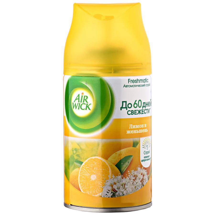 Баллон для освежителя воздуха Air Wick Freshmatic Лимон и женьшень сменный 250 мл