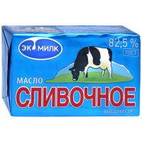 Масло Экомилк сливочное 82.5% 380 г