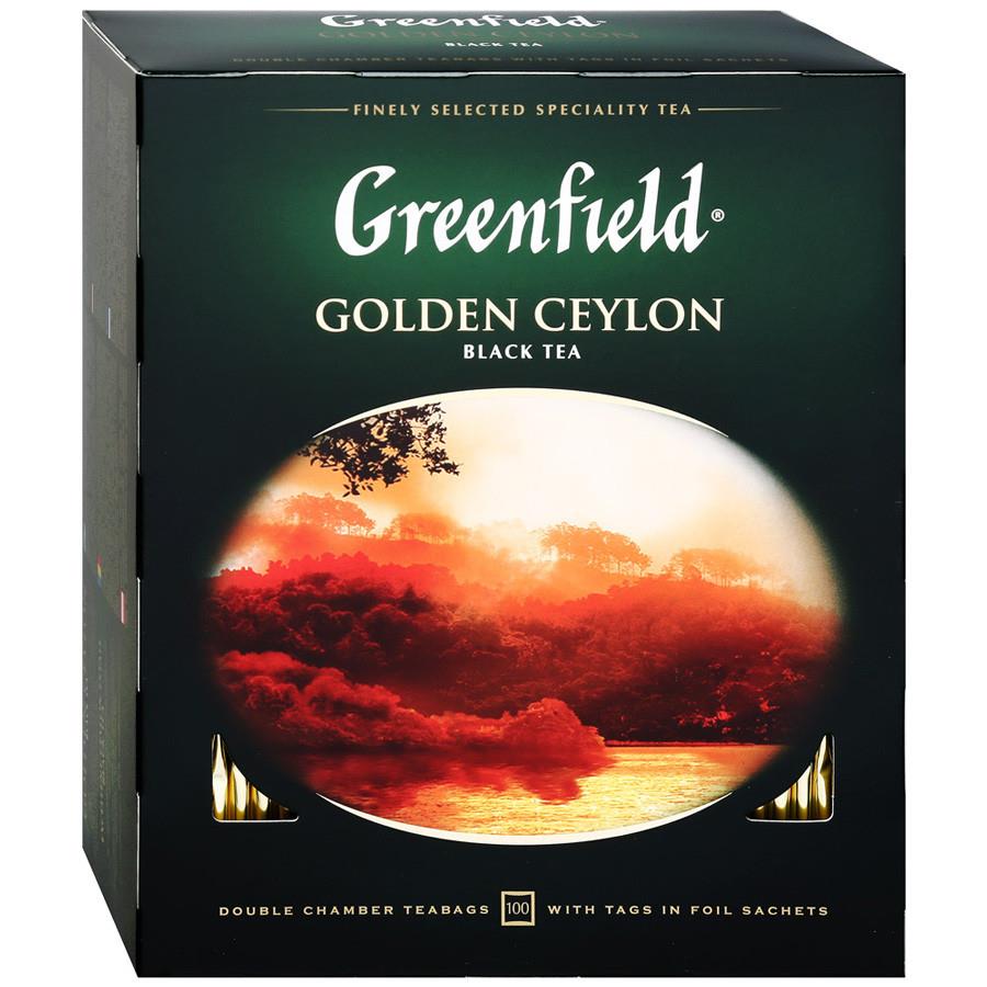 Чай Greenfield Golden Ceylon черный 100 пакетиков по 2 г