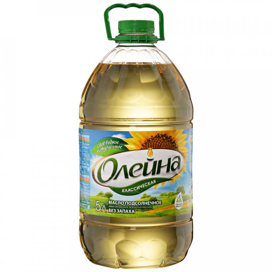 Масло Олейна Классическая подсолнечное рафинированное дезодорированное 5 л