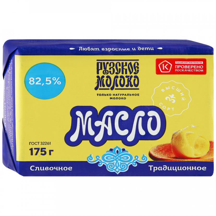 Масло Рузское сливочное традиционное 82.5% 175 г
