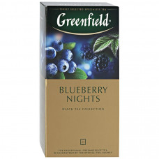 Чай Greenfield Blueberry Nights черный с ароматом черники и ежевики 25 пакетиков по 1.5 г
