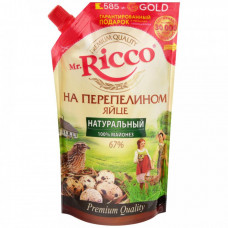 Майонез Mr.Ricco на перепелином яйце 67% 400 мл