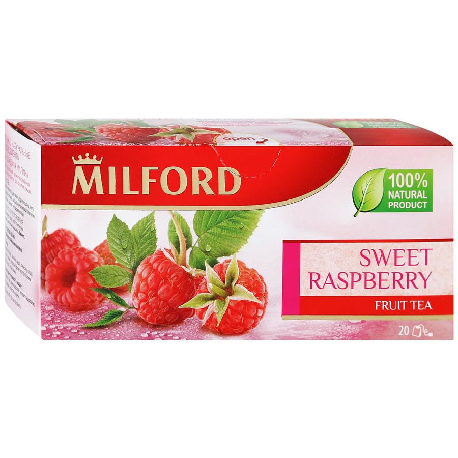 Чай Milford Сладкая малина фруктовый 20 пакетиков по 2.25 г
