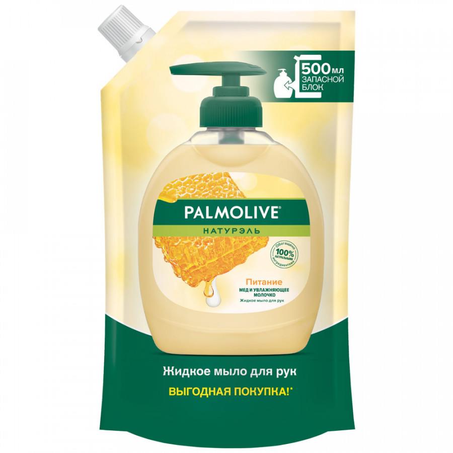 Мыло жидкое для рук Palmolive Питание Мед и увлажняющее молочко в запасной блок 500 мл