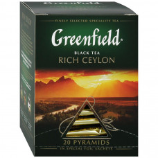 Чай Greenfield Rich Ceylon черный 20 пакетиков по 2 г