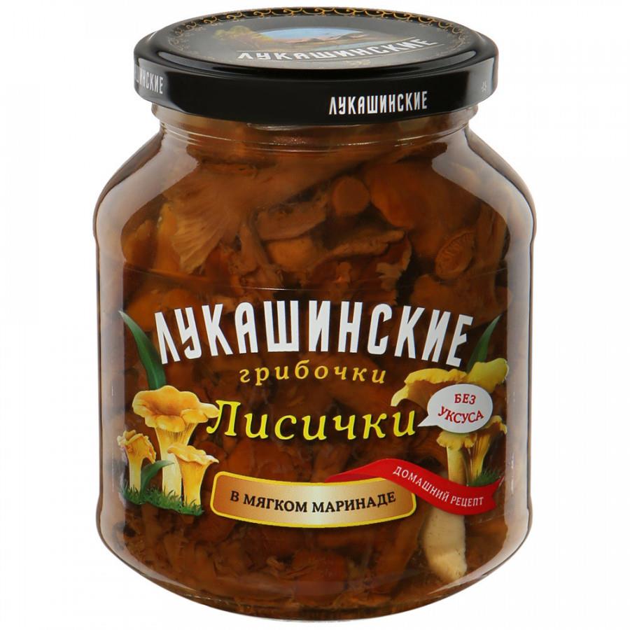 Грибы Лукашинские Лисички в мягком маринаде 340 г