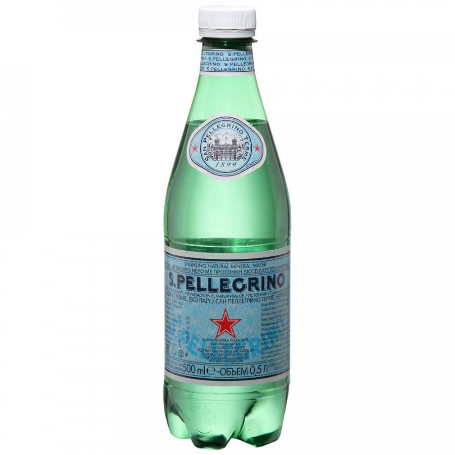 Вода минеральная лечебно-столовая Sanpellegrino природная питьевая газированная 0.5 л