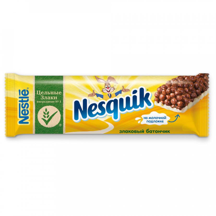 Батончик Nestle Nesquik c цельными злаками шоколадный, 25г