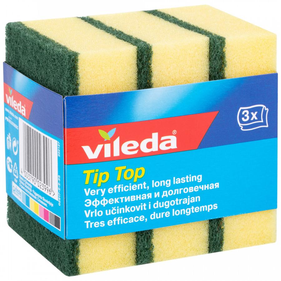 Губка для посуды Vileda Тип-Топ классическая 3 штуки