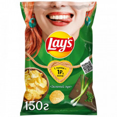 Чипсы Lays картофельные зеленый лук 150 г
