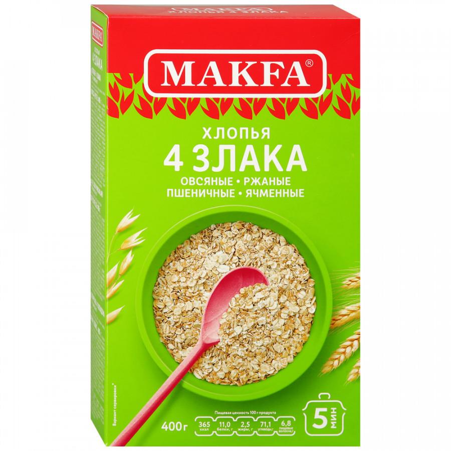 Хлопья Makfa 4 злака 400 г