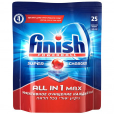 Средство для мытья посуды в посудомоечной машине Finish Powerball All in 1 Max в таблетках 25 штук Средство для мытья посуды в посудомоечной машине Finish Powerball All in 1 Max в таблетках 25 штук