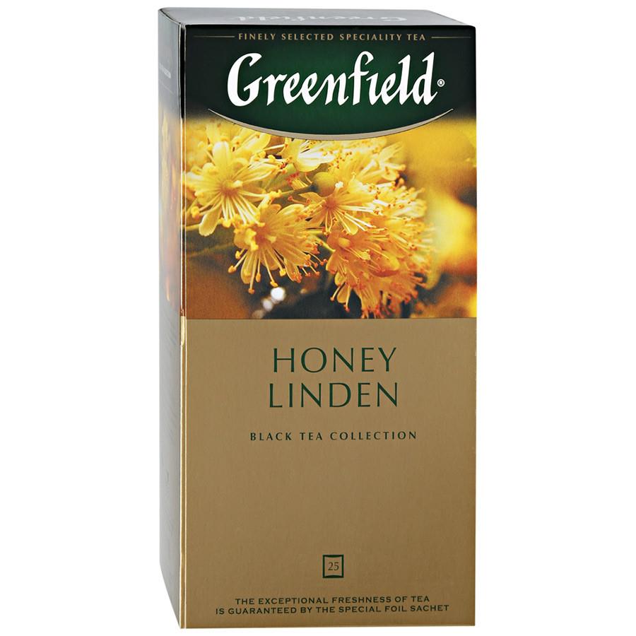 Чай Greenfield Honey Linden черный с ароматом гречишного меда 25 пакетиков по 1.5 г