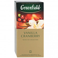 Чай Greenfield Vanilla Cranberry черный с ароматом клюквы и ванили 25 пакетиков по 1.5 г