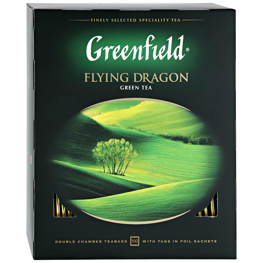Чай Greenfield Flying Dragon зеленый 100 пакетиков по 2 г
