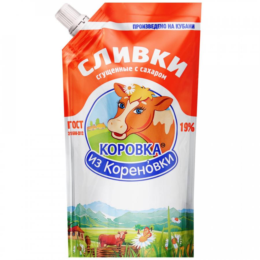 Сливки Коровка из Кореновки сгущенные с сахаром 19% ГОСТ 270г