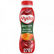 Йогурт Чудо со вкусом вишни черешни 2.4% 270 г