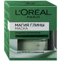 Маска для лица L'Oreal Paris Paris Магия глины очищение и матирование с эвкалиптом 50 мл