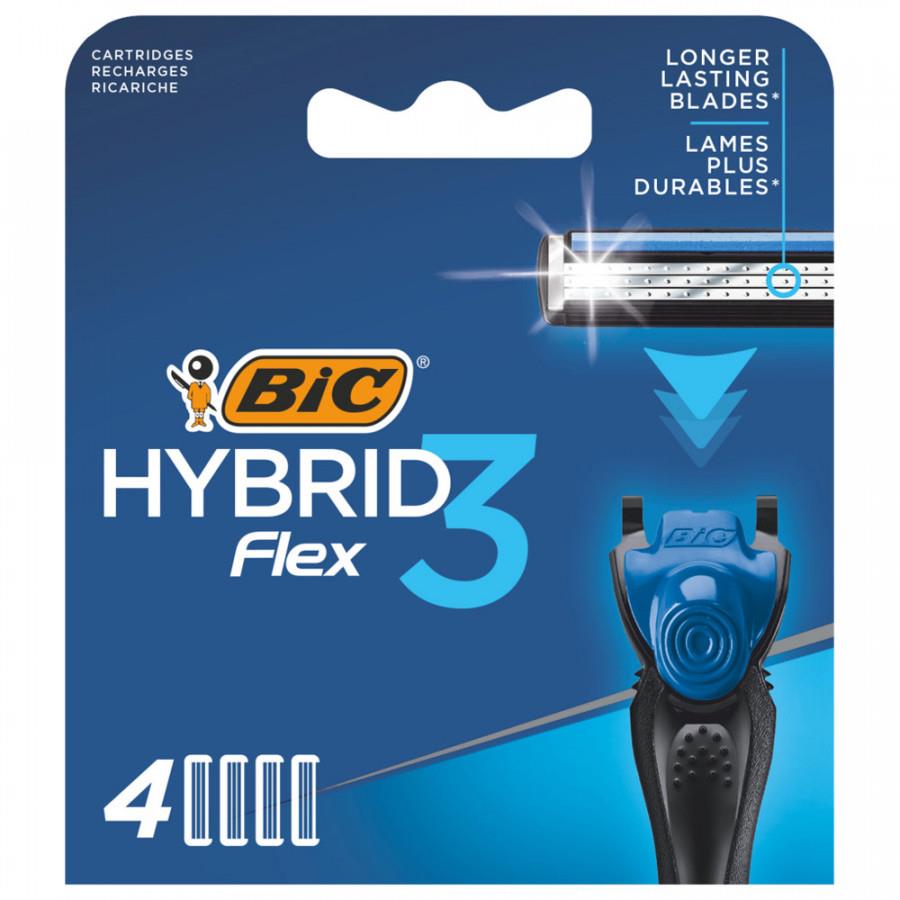 Кассеты сменные для бритья Bic Flex 3 Hybrid (4 штуки)