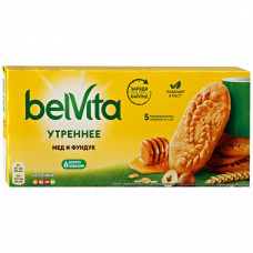 Печенье belVita Утреннее витаминизированное с фундуком и медом 225 г