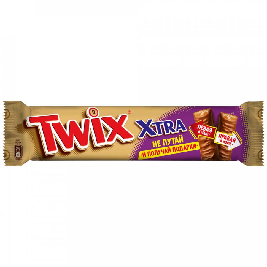 Шоколадный батончик Twix Xtra песочный 82 г