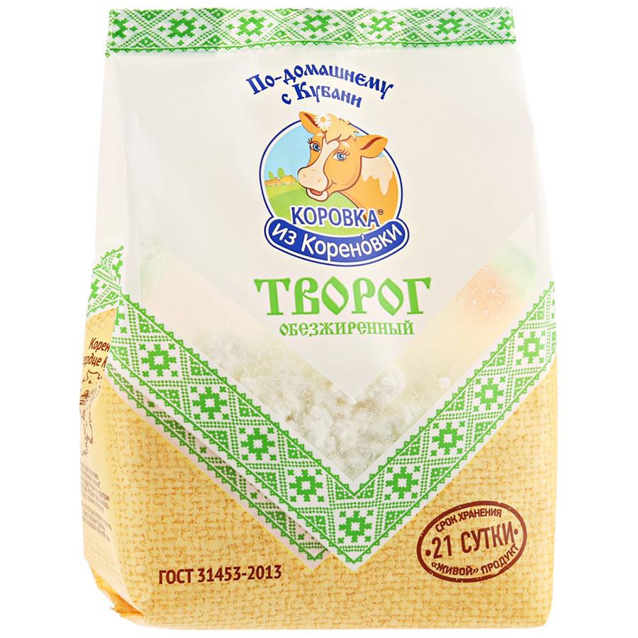 Творог Коровка из Кореновки обезжиренный 0% 340 г
