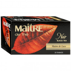 Чай Maitre de The de The Maitre de Luxe черный мелкий 20 пакетиков по 2 г