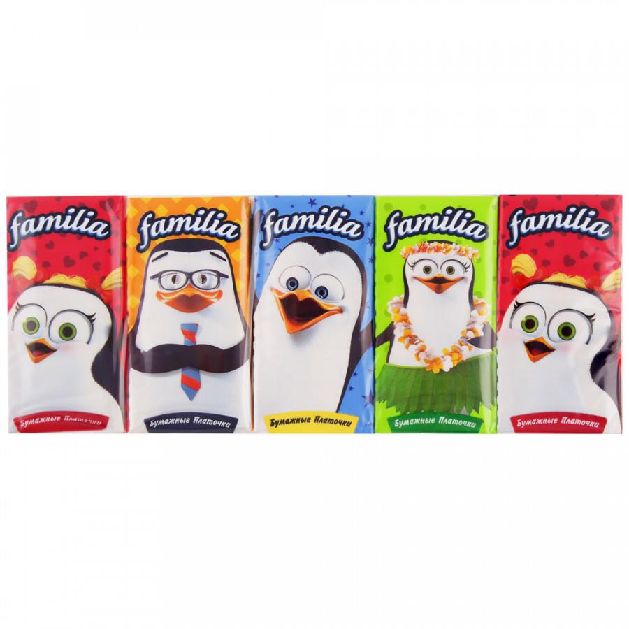 Бумажные платочки Familia 3-слойные 10 штук