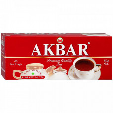 Чай Akbar Красно-белая серия черный мелкий 25 пакетиков по 2 г
