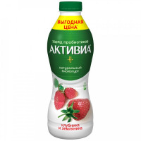 Питьевой йогурт Активиа с клубникой земляникой 2% 870 г
