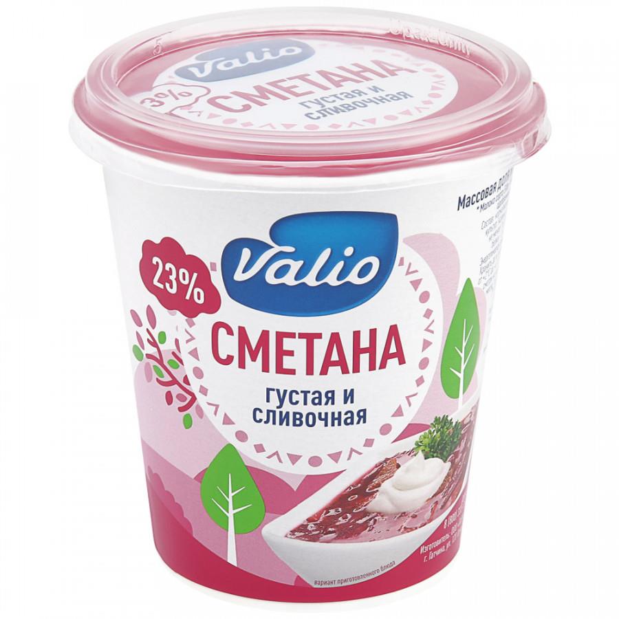 Сметана Valio густая и сливочная 23% 315 г