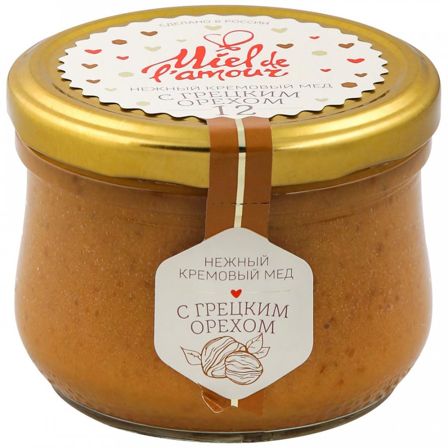 Мед Miel de lamour Нежный кремовый с грецким орехом 250 г