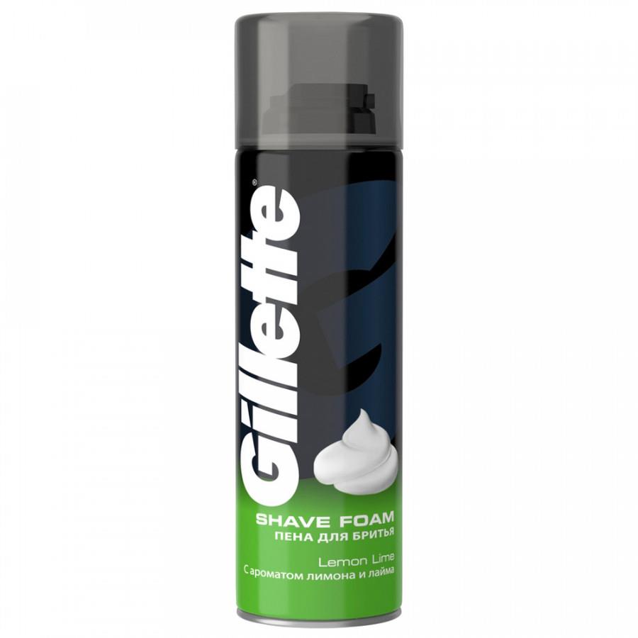 Пена для бритья Gillette Lemon Lime с ароматом лимона и лайма 200 мл