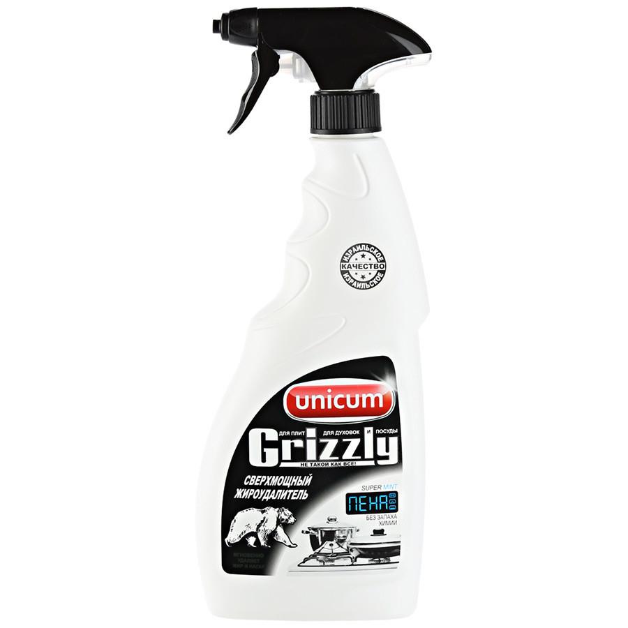 Средство чистящее для удаления жира Unicum Grizzly Жироудалитель без запаха спрей 500 мл