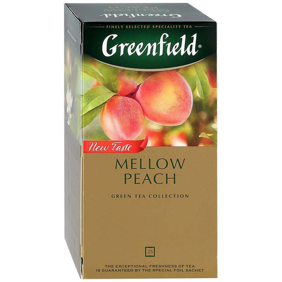 Чай Greenfield Mellow Peach зеленый с ароматом персика и мандарина 25 пакетиков по 1.8 г