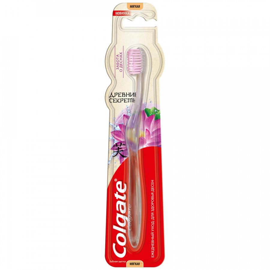 Зубная щетка Colgate Древние Секреты забота о деснах супермягкая прозрачная
