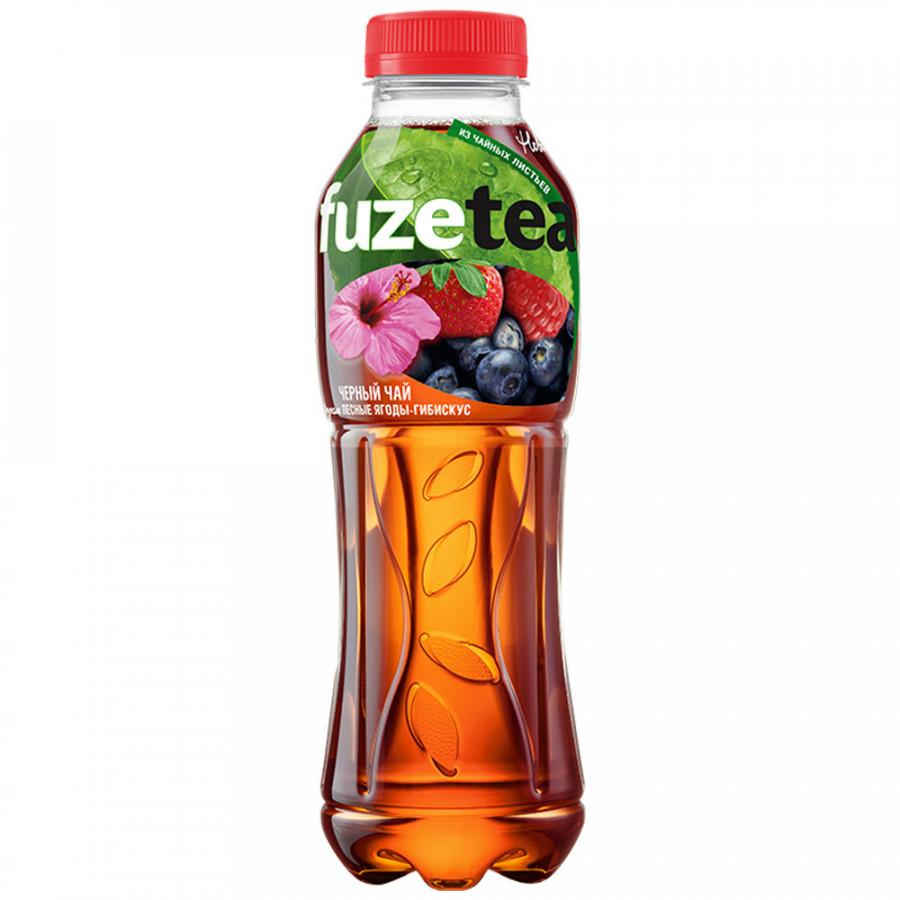 Чай холодный черный FuzeTea со вкусом Лесные ягоды-Гибискус 0.5 л