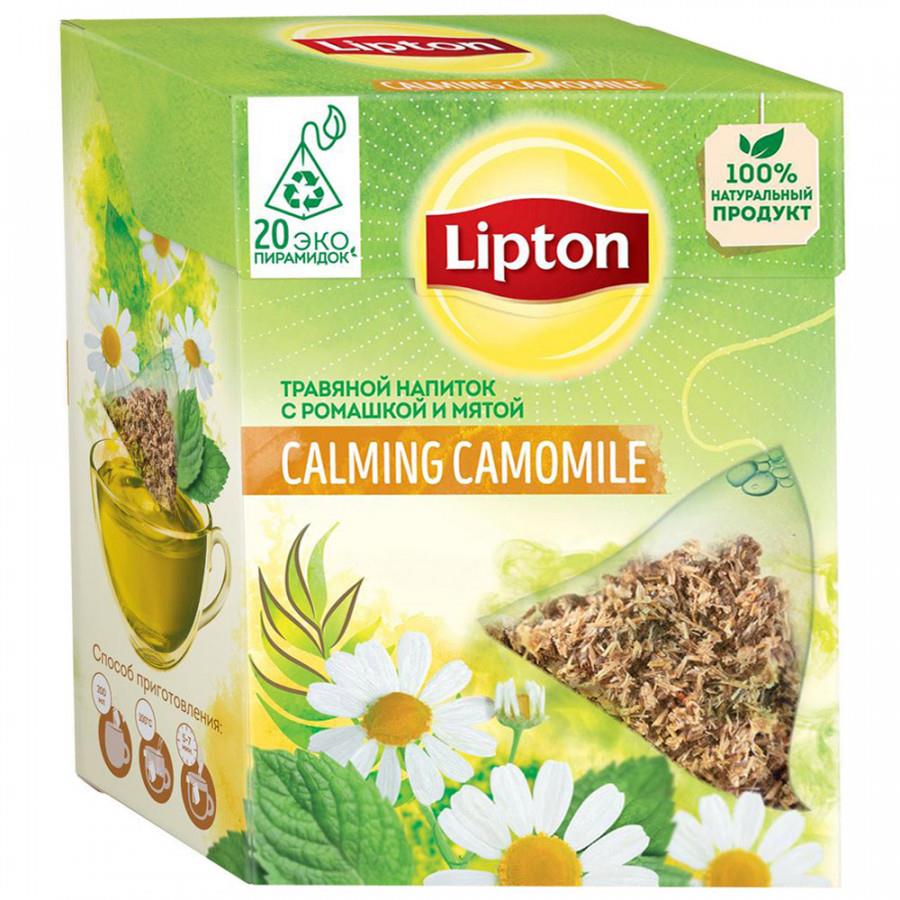 Напиток Lipton Сalming Сamomile травяной с ромашкой и мятой 20 пирамидок по 0.7 г