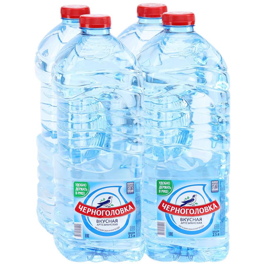 Вода питьевая Черноголовка 4 штуки по 2.5 л